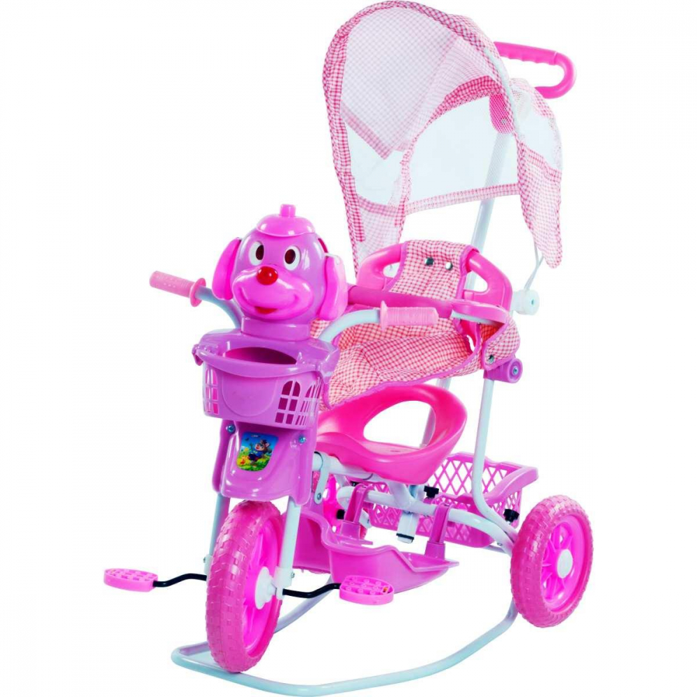 TRICICLO COM CAPOTA 3 EM 1 ROSA 